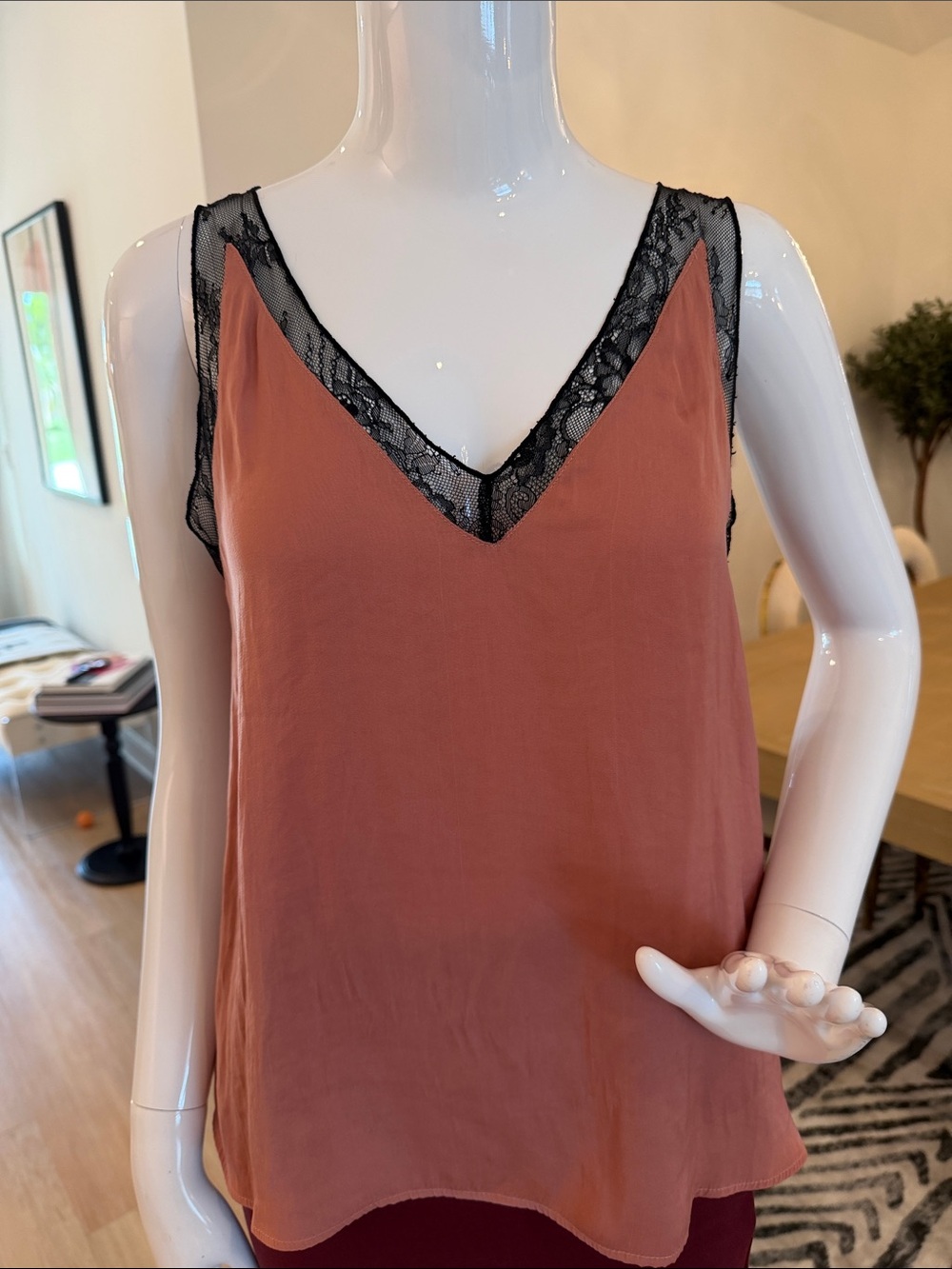 Jennifer Lopez Old Rose  Silk Camisole